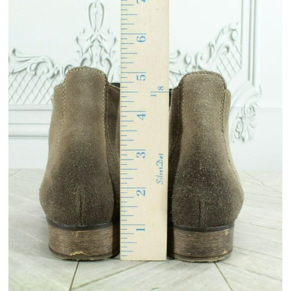 Remonte Brown Suede Side Zipper Wingtip Chelsea Ankle Boots Size Eu 37 US 6 - Picture 6 of 9